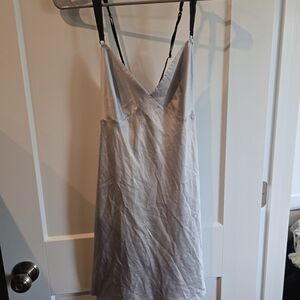 Victoria's Secret White Chemise with Black Straps
